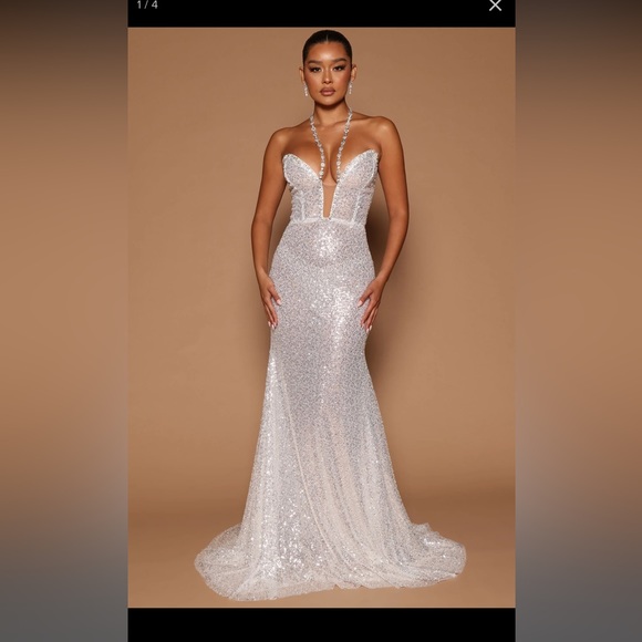 Sequin, Beaded and Rhinestones Dress - Picture 12 of 14